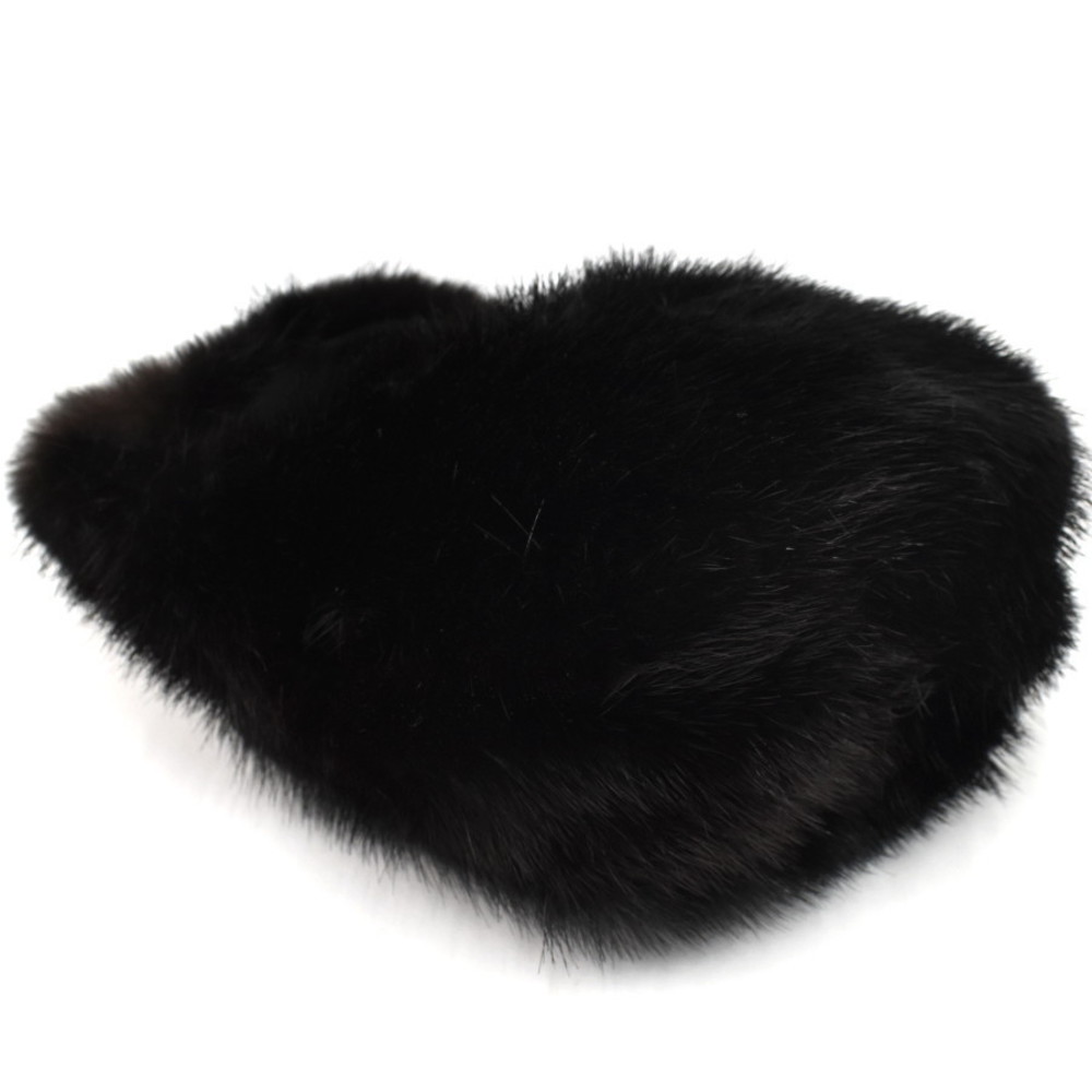 Gucci Handbag Mini Bag Pouch Mink Fur Satin Black - Picture 6 of 9